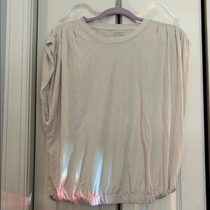 Pilcro Beige Short Sleeve Blouse